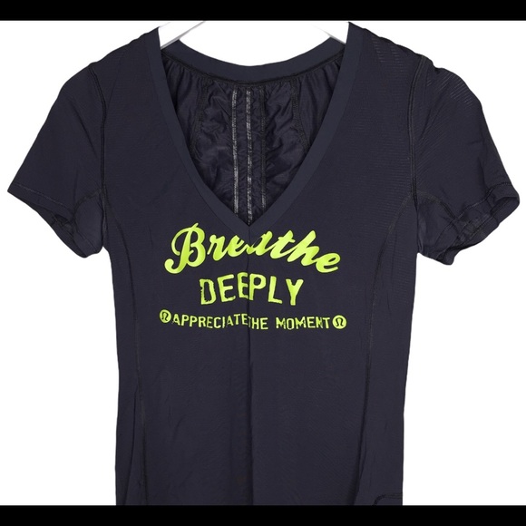 LULULEMON Breathe Deeply Muscle Tee Grey Size 8 - Picture 2 of 8